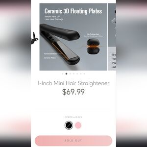 NEW IN BOX-Kipozi Hair Straightener, Hair Tool, Beauty,Travel Size,2 In 1,Curls